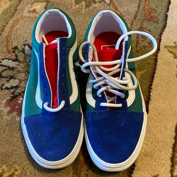 New Vans leather and canvas men’s 4.5 - Picture 1 of 8